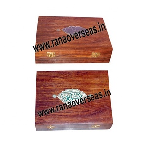 Caja de madera con forma cuadrada para anillo, pendientes y reloj, almacenamiento de joyas para mujer, 2 uds. - Product Image 1