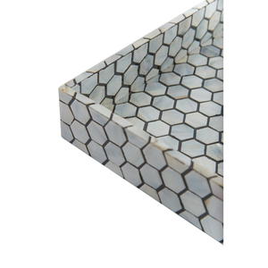 Vente en gros Plateau de service incrusté de nacre avec finition laquée Plateau décoratif élégant - Product Image 4