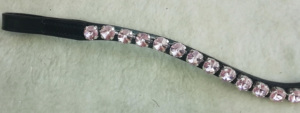 Brida de caballo de cristal de 12mm grande de alta calidad, Material de cuero rosa claro brillante, productos duraderos para caballos - Product Image 2