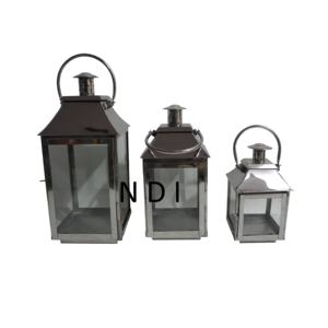 Lot de 3 lanternes à bougies personnalisées pour bougeoirs de meilleure qualité Lanternes à bougie en fer en métal pour la décoration de fête de mariage - Product Image 1