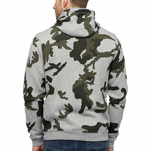 Sudadera con capucha para hombre, con diseño personalizado de sublimación, cremallera completa, chándal de camuflaje, venta al por mayor - Product Image 6