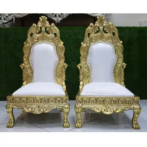 최고의 힌두교 웨딩 Vedi 의자 세트 인도 결혼식 낮은 좌석 신부 신랑 의자 로얄 공작 디자인 웨딩 Mandap 의자