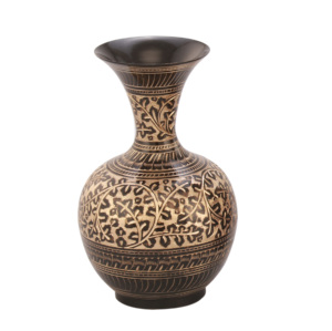 Vases et pots de fleurs décoratifs pour le mariage et la maison en métal avec pot de fleurs en laiton de couleur noire avec couleur noire pour la décoration - Product Image 1