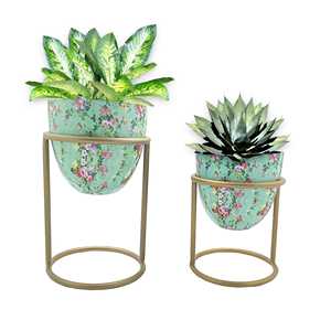 Handcrafted Customized Garden Metal <b>Planter</b> Metal Plant Stand Gold Plant Pot <b>Galvanized</b> <b>Planters</b> Manufacturer Indian Factory - Product Image 1