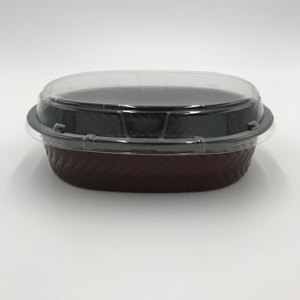 Tazón cuadrado de plástico de diseño fresco Japón para ir caja Bento caja desechable envasado de alimentos sushi supermercado lindo diseño marrón negro - Product Image 4