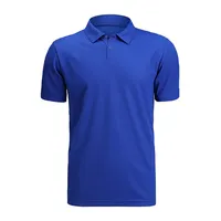 주문 로고를 가진 파란 색깔 남자 폴로 티셔츠
