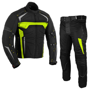 Veste et pantalon de moto imperméables et coupe-vent en matériau Cardura pour les courses de motos et l'équitation Vêtements de sport personnalisables - Product Image 1