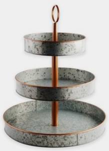 Support à gâteau élégant à 3 niveaux pour fête de mariage, maison et restaurant, plateau à gâteau en métal, fer galvanisé, métal poli - Product Image 5