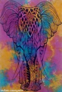 Tapices de algodón con estampado de elefante, 40x30 pulgadas, respetuoso con el medio ambiente, hecho a mano, personalizable, cubierta de mesa para colgar en la pared por consignadores indios - Product Image 3