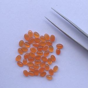 Piedra cornalina Natural de 4mm y 6mm, ovalada lisa, semipreciosa, suelta, venta al por mayor, cabujón de piedras preciosas, el mejor precio de fábrica al por mayor en línea - Product Image 1