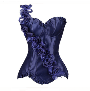 <span class=keywords><strong>Corsetto</strong></span> overbust da donna con spalline singole rosa - Product Image 6