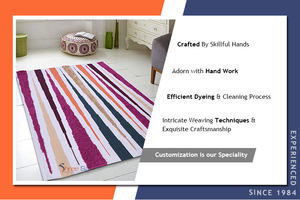 Fabricant indien 100% coton matériel fait à la main brodé usage domestique tapis tissés à vendre au prix le plus bas - Product Image 6
