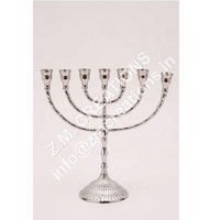Bougeoir Menorah couleur argent Vintage nordique luxe mariage noël décorations pour la maison fait support de chandeliers en métal rustique