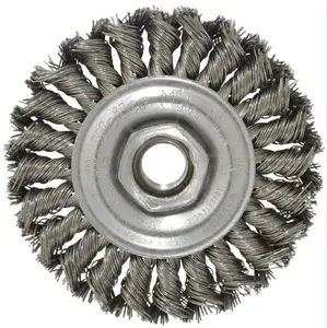 High Performance 4-Inch x 5/8-Inch 11HP Stringer Bead Stainless Steel Wire Wheel Brush