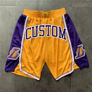 Short de basket-ball avec logo personnalisé, logo sergé, broderie 2022 de maille vierge, design d'équipe, vente en gros - Product Image 2