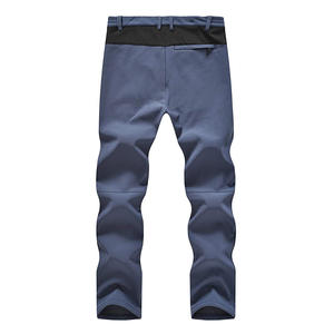 Men's Casual Style Autumn New Fashion Cotton Polyester Solid Color Sweatpants <b>Elastic</b> <b>Waist</b> Closure Canvas <b>Trousers</b> - Product Image 3