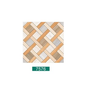 Baldosas de porcelana pulida con diseño cuadrado 3D de color amarillo 40x40cm - Product Image 1