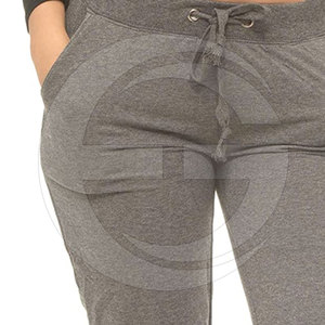 Pantalon de jogging pour femme, polaire en coton mélangé avec bordure côtelée et poches latérales Pantalon de jogging de course pour femme - Product Image 6