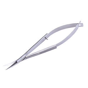 Ciseaux à cuticules russes à motif printanier, en acier inoxydable, lame courbée, pour droitiers, durables, pour pédicure et nail art, écoresponsables - Product Image 1