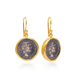 Medallion <b>Dangle</b> Design <b>Earring</b> Vintage Style <b>Earring</b> Turkish Wholesale Handmade 925 Sterling Silver Jewellery - Product Image 1