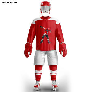 Conjuntos de Camisetas y Pantalones Cortos de Hockey sobre Hielo Personalizados 2026, Bordado y Sublimación con Logotipo Impreso - Product Image 4