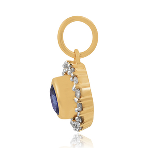best selling <b>product</b> gold plated 925 sterling silver jewelry <b>quartz</b> multi stone detachable pendant jewelry - Product Image 2