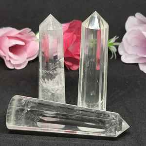 Wholesale Premium Quality Natural Clear Quartz Crystal Obelisk 16 Faceted Point Tower Polished Healing Crystal <b>Massage</b> Wand - Product Image 3