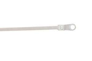 Gran oferta, bridas para cables de nailon blanco con cremallera con anillo, bridas de plástico autoblocantes multifuncionales de 8mm, 400mm de longitud, sin halógenos - Product Image 2