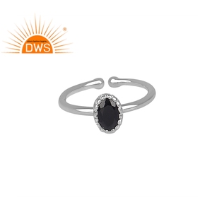 925 <b>Sterling</b> <b>Silver</b> Oval Shape <b>Ring</b> Jewelry Manufacturer Black Spinal <b>Set</b> Fine <b>Ring</b> Jewelry - Product Image 1