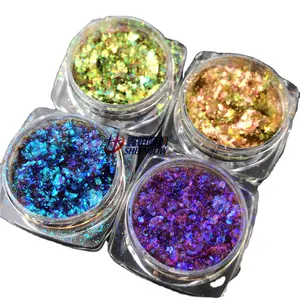 Sheenbow flocos de mica para maquiagem, flocos de camaleão de pigmento cosmético para maquiagem