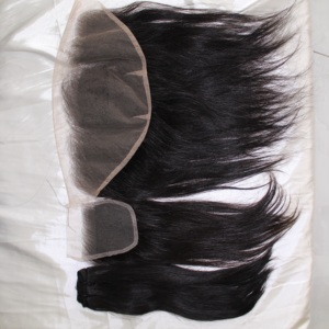 Extensiones de pelo brasileñas de visón, accesorio capilar liso con cierre frontal de encaje, 100% virgen, venta al por mayor, 3 uds. - Product Image 4