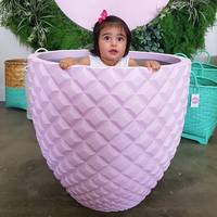 Pot de jardinière en ciment léger extra-large de luxe nouveau modèle en forme de bol pour jardin extérieur pour la plantation de fleurs et d'arbres