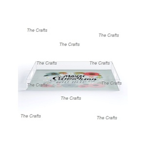 Plateau de service en acrylique de conception merveilleuse Vaisselle de qualité supérieure Plateau décoratif pour servir des aliments Fruits Chocolat - Product Image 1