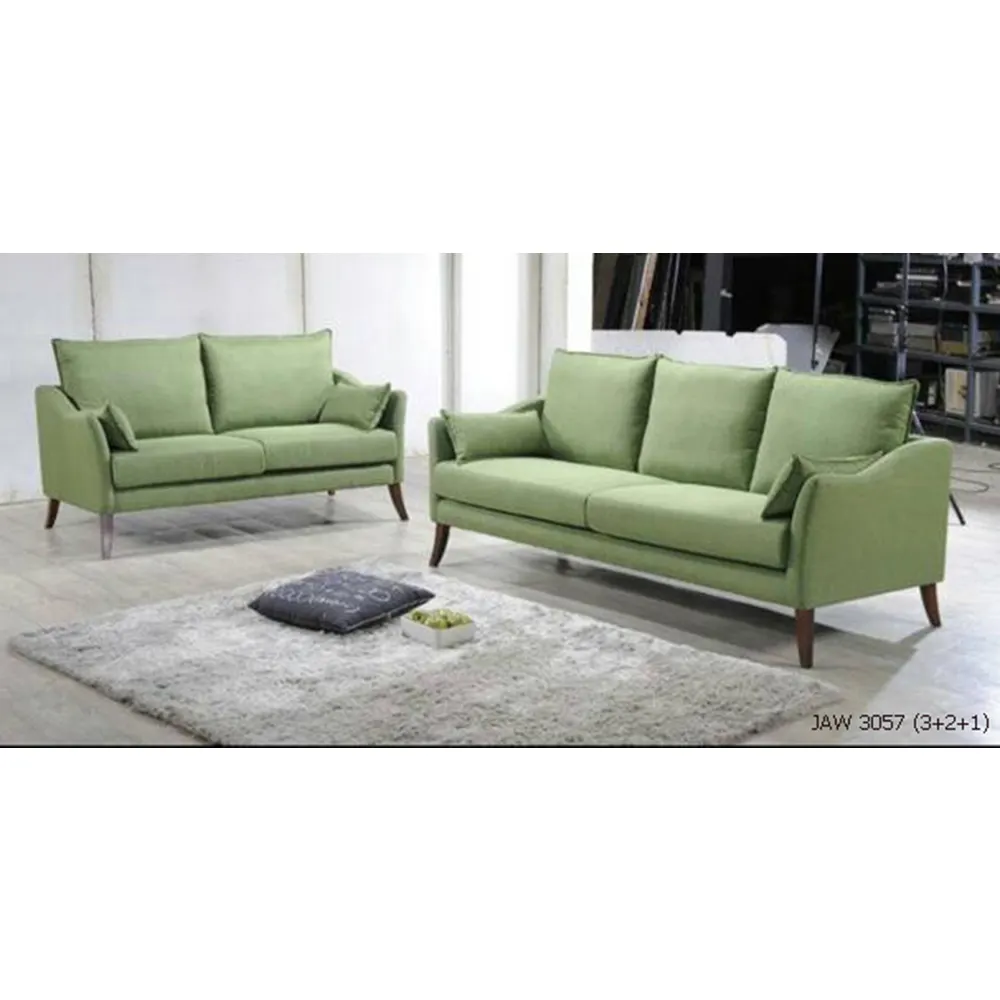 Sofa JAW 3057 B Living Room Modern Home Furniture Leather Fabric High Comfort Lumber Support 3+2+1 Malaysia