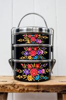 King Berenamel Tiffin Enamel Makan Siang Tiffin CHL 14Cm 16Cm 18Cm 20Cm 2 Lapis 3 Lapis 4 Lapis Kustom Ramgizan