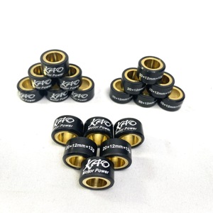 Rouleaux de transmission de moto KAO légers, 5 pièces, 20x12 mm, 12 g, en plastique/acier inoxydable, rouleaux lestés pour des performances optimales - Product Image 1