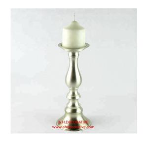 Antique Copper Tall Floor Standing Metal <b>Candle</b> Holder A.H Decorative Luxury Home Decorative Handcrafted Elegant Portable Pillar - Product Image 2