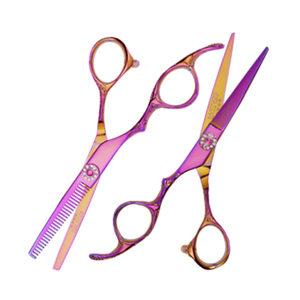 Tijeras de peluquero de acero inoxidable de alta calidad para cortar el cabello, herramienta de belleza con mango de acero con punta de hoja afilada para uso en salón - Product Image 2