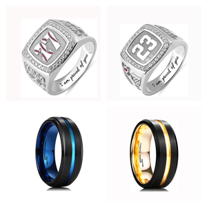 Fashion Luxury Stainless Steel Metal Love Jewelry <strong>Gold</strong> Plated Custom Cross Finger Designs Gift Fathers Day <strong>Dad</strong> <strong>Ring</strong> for Men - Product Image 2