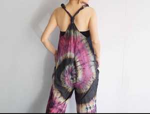 Hot Sale Floral Tie-Dye <b>Jumpsuit</b> with Pockets <b>Casual</b> Elegant Loose <b>Wide</b> <b>Leg</b> Pants for Women Beach Wear - Product Image 3