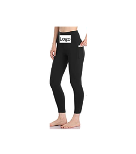 Pantalones de Yoga de cintura alta para mujer, mallas de Fitness con cintura sin costuras, 75% poliéster, 25% Spandex, sensación de elevación de cadera - Product Image 3