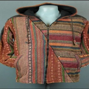 Veste d'hiver en coton faite à la main confortable et élégante avec accessoires de vêtement à motif carré - Product Image 3