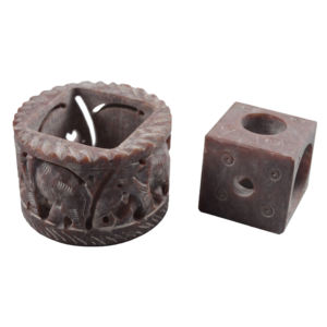 Quemador de incienso de mármol para el hogar, soporte de piedra de diseño de acabado de colores naturales - Product Image 1