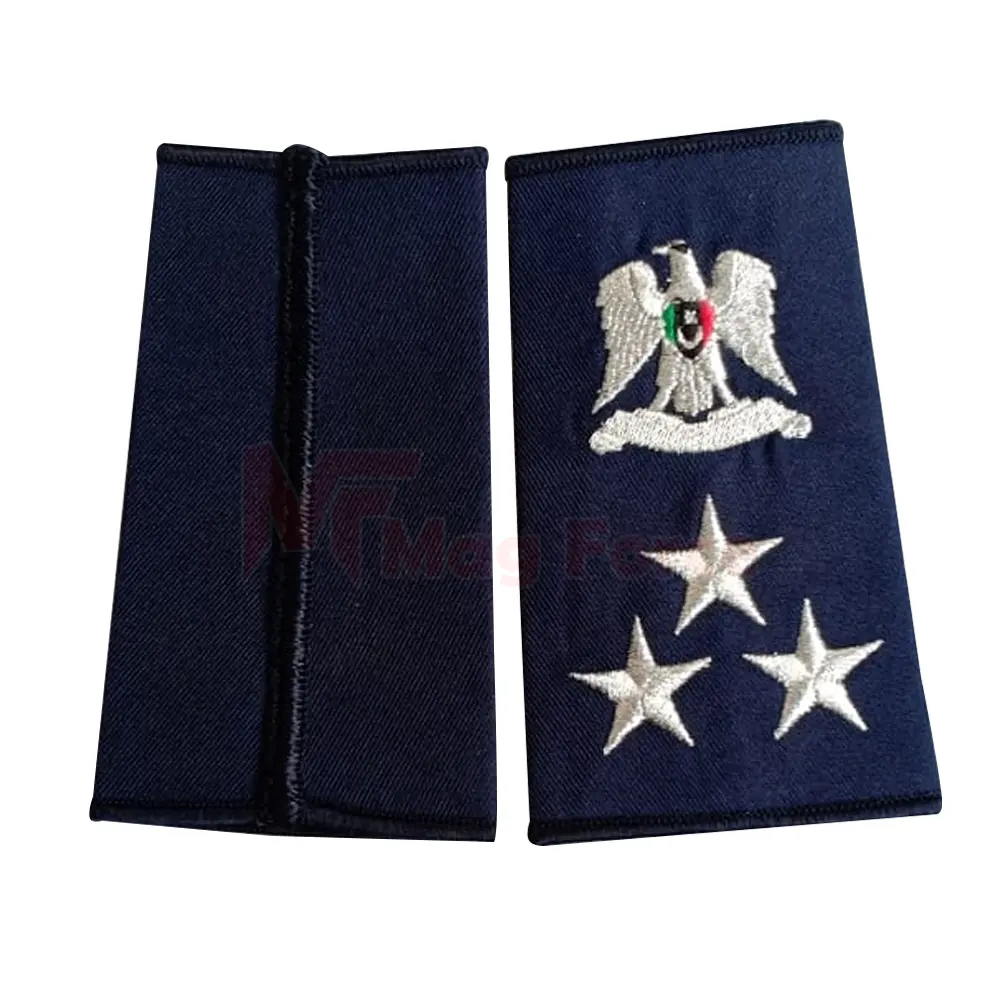 Top Design Embroidered Libya Police Officer Uniform Epaulettes Shoulder Boards