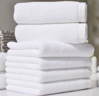 Serviettes de toilette pour hôtel, blanches, 50x90 cm, haute qualité, absorbantes, séchage rapide, Fouta 500 GSM, 100% coton, fabriquées en Turquie, en stock