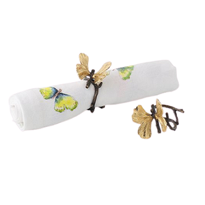 Anneaux de serviette en fer de conception papillon forme ronde de haute qualité anneaux de serviette de taille personnalisée au prix le plus bas - Product Image 1