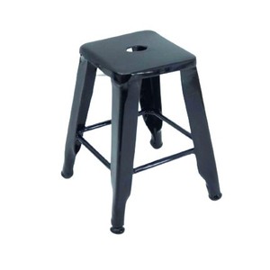 Taburete de barra de Metal para casa de muñecas pequeñas, muebles en miniatura para jugar a escala 1:12, color negro brillante - Product Image 1