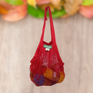 Sac en filet personnalisé 100% coton biologique certifié GOTS, écologique, réutilisable, motif géométrique, sacs de courses, couleurs personnalisées - Product Image 6