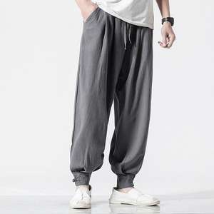 High Quality Men's <b>Drop</b> <b>Crotch</b> Pants Heavyweight Cotton Men's <b>Drop</b> <b>Crotch</b> Pants - Product Image 2