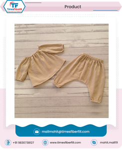 Conjunto de pijamas de algodón para bebés, ropa de dormir cálida para bebés, animales y niñas, de seda acanalada, desde la India suministro a granel, venta al por mayor - Product Image 4